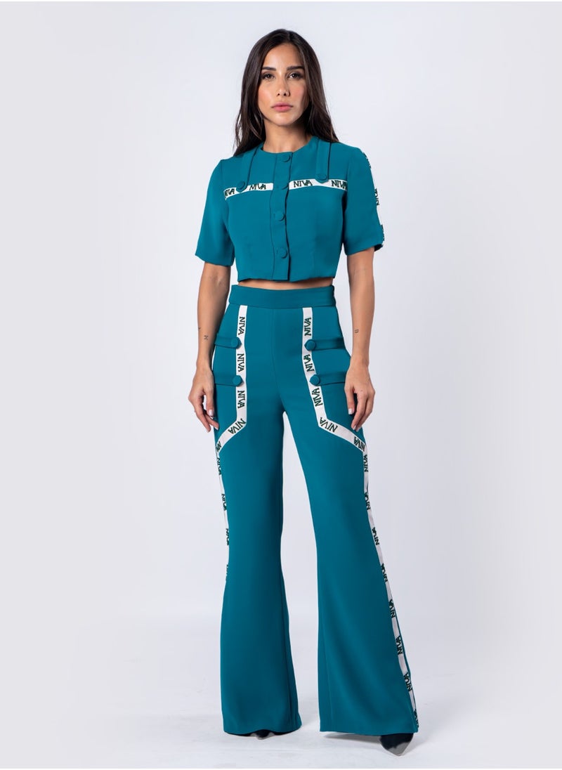 NIVA FASHION HOUSE Niva Embellished Crop Top  - Image 2
