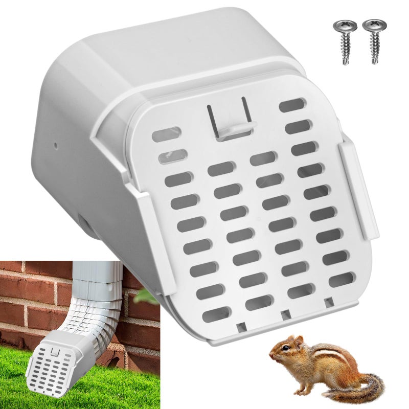 3x4 TypeA Gutter Downspout Connector Outlet Filter and Leaf Guard for Bottom of Downspouts