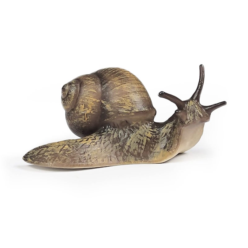 NAKIMO Snail Figurine Toy Mini Animal Figures for Fairy Garden Mushrooms Micro Landscape Decor Dark Color