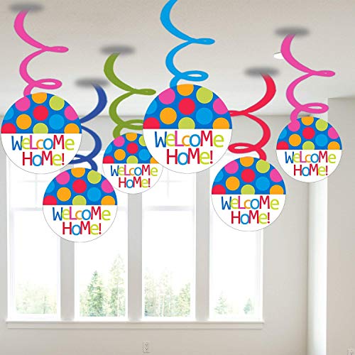 SHORO Welcome Home Swirls/Baby Shower Baby Arrival Swirl Decoration for New Bride, New Born, Girls and Boys (Multicolour) - Set of 12 Swirls and 6 Cut-Outs - Image 1