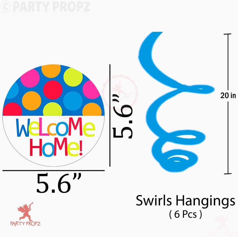 SHORO Welcome Home Swirls/Baby Shower Baby Arrival Swirl Decoration for New Bride, New Born, Girls and Boys (Multicolour) - Set of 12 Swirls and 6 Cut-Outs - Image 3