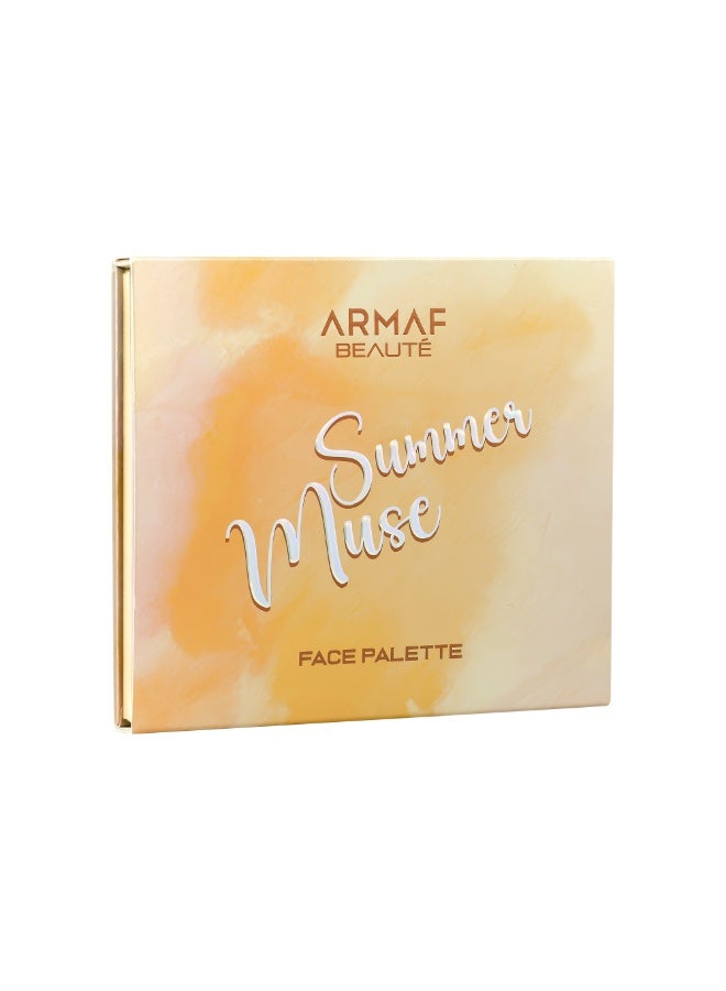 Armaf Beaute Face Palette Summer Muse 15g – Multi-Use Makeup Palette with Blush, Highlighter & Bronzer – Lightweight, Blendable Shades, Radiant Summer Glow - Image 3