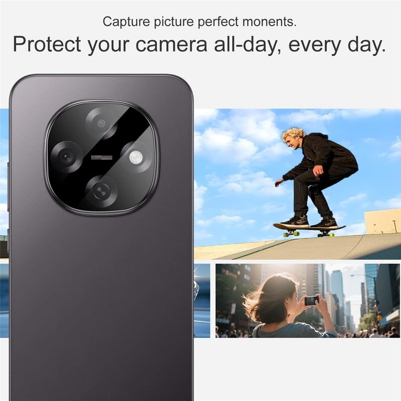 FabeKee For Compatible With Oppo A6 Pro 5G / Oppo F31 Pro 5G Camera Lens Protector Tempered Glass HD Clear Lens Film (Black Version) - Image 5