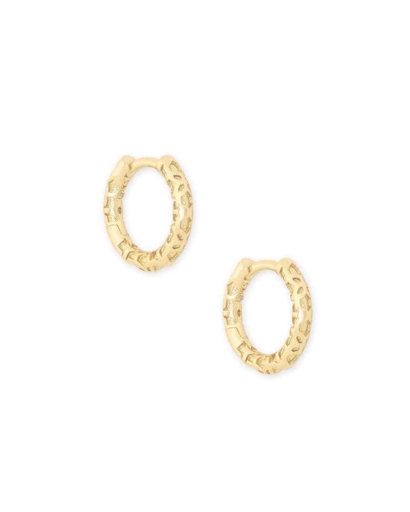 Kendra Scott Maggie Huggie Earrings for Women, Fashion Jewelry, 14k Gold-Plated Filigree - Image 1