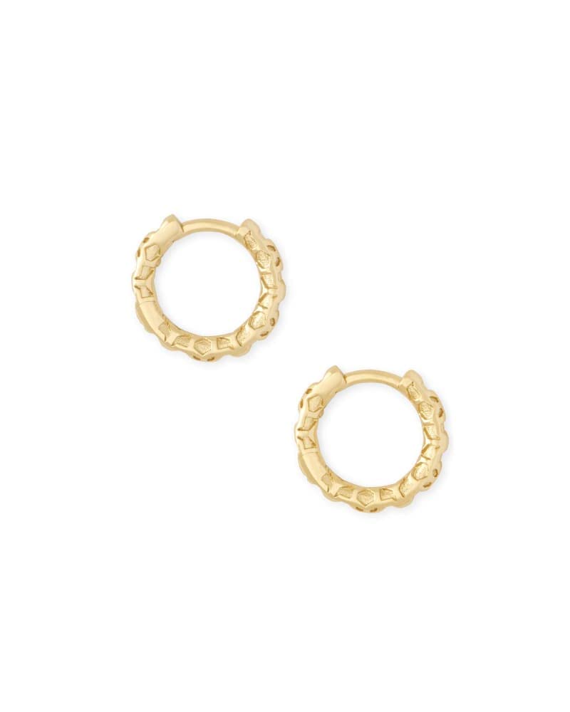 Kendra Scott Maggie Huggie Earrings for Women, Fashion Jewelry, 14k Gold-Plated Filigree - Image 2