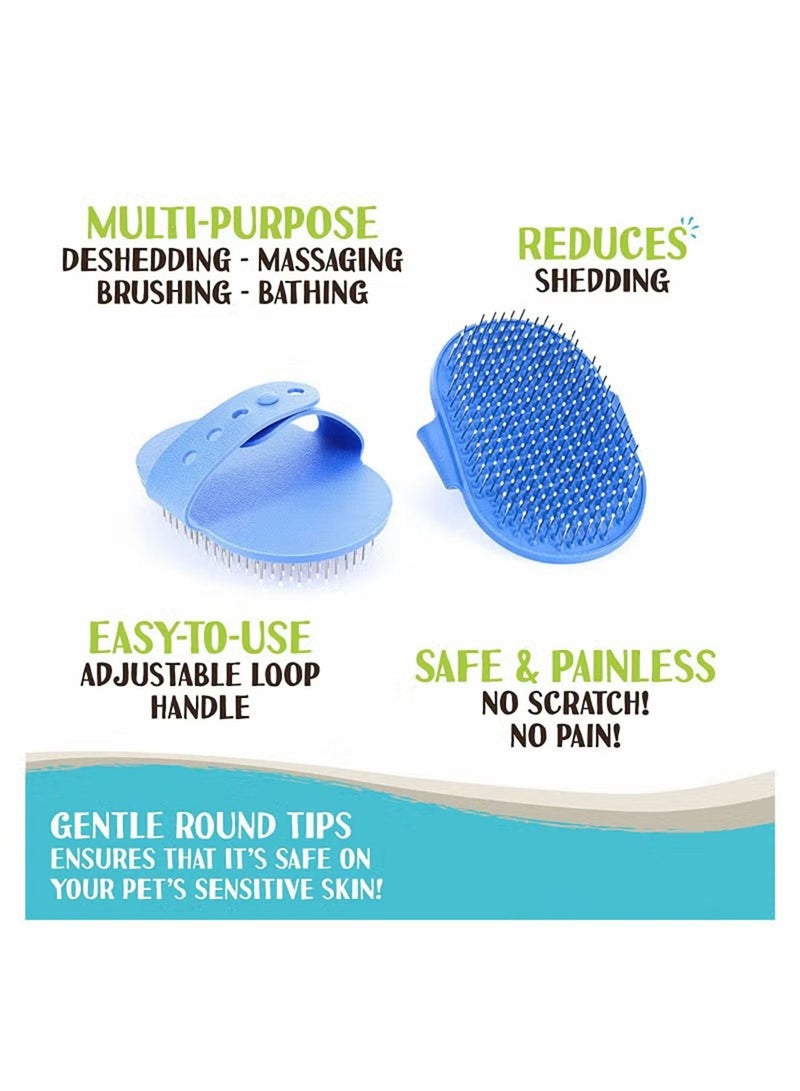 1 PCS Cat Dog Grooming Brush for Dogs Shedding Pet Hand-Held Rubber Tipped Pin Brush for Dogs and Cats Shedding - Image 5