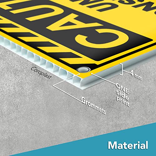 DIMARONGTON 2 PC Under Construction Sign, 8x12 Coroplast Caution Construction Signs for Jobsites with Grommets - Image 3