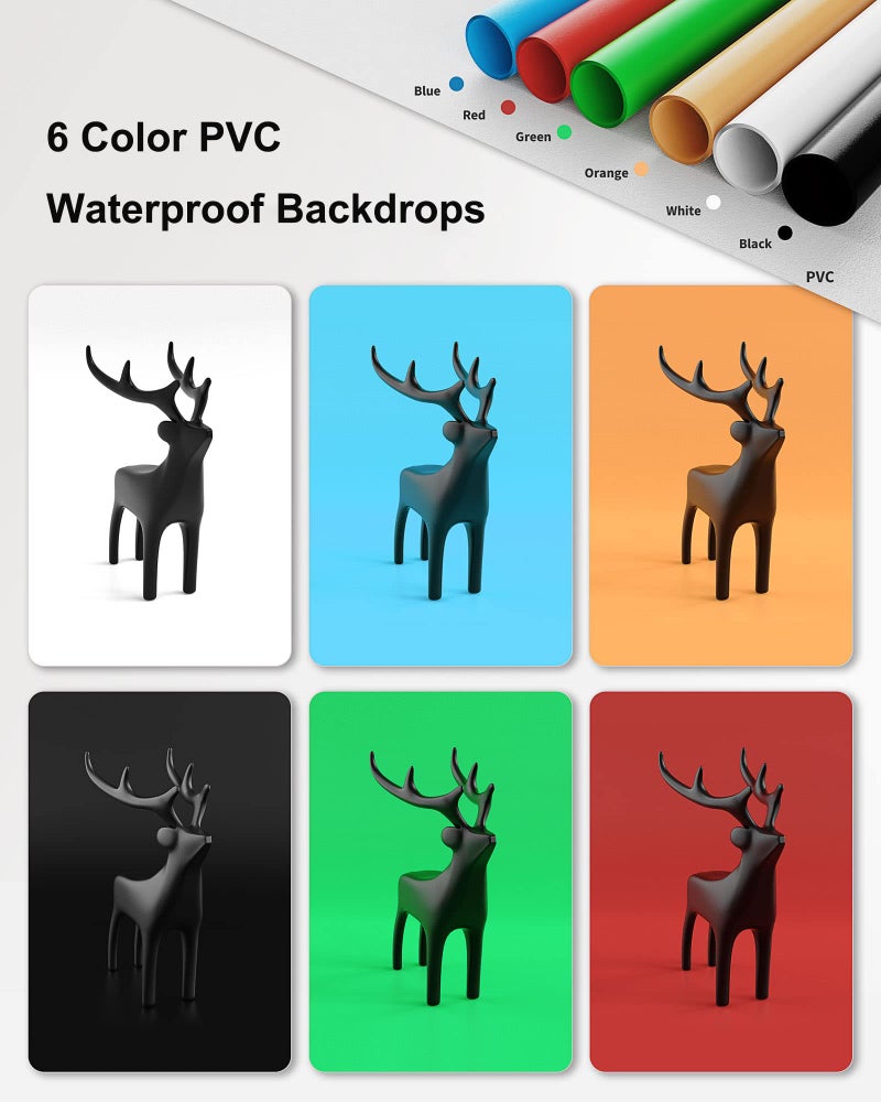 Glendan صندوق إضاءة استوديو الصور المحمول من جليندان، 12"x12" مجموعة خيمة تصوير احترافية قابلة للتعتيم مع 112 ضوء LED و 6 خلفيات لتصوير المجوهرات والأشياء الصغيرة - Image 4