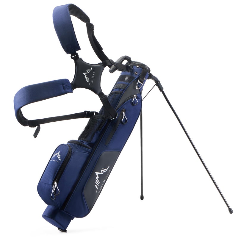 UNIHIMAL Golf Par 3 Lightweight Stand Carry Bag PRO with Dual Shoulder Straps â€“Pitch n Putt Golf Bag Easy to Carry and Durable for The Driving Range, and Executive Courses â€“ 31.5 inches Tall (Blue) - Image 1