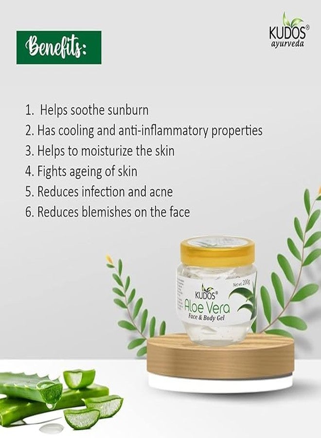 Kudos AloeVera Face & Body Gel 200gm, Face Body Gel for Skin, Moisturizing, Skin for All Skin Type (1) - Image 2