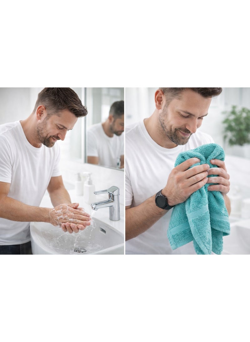 EBREEZZ 4-Piece Premium Terry Hand Towel Set – Soft & Highly Absorbent Cotton | 33 × 33 cm - Image 3