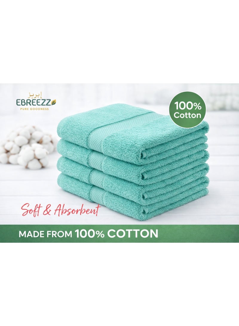 EBREEZZ 4-Piece Premium Terry Hand Towel Set – Soft & Highly Absorbent Cotton | 33 × 33 cm - Image 2