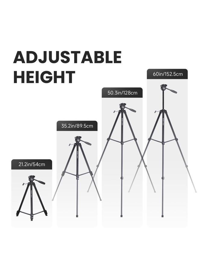 DOVOH Heavy Duty Tripod for Laser Level, Adjustable Height for Camera with Bubble Level 1/4"-20 Screw Mount, DH151 - Image 2