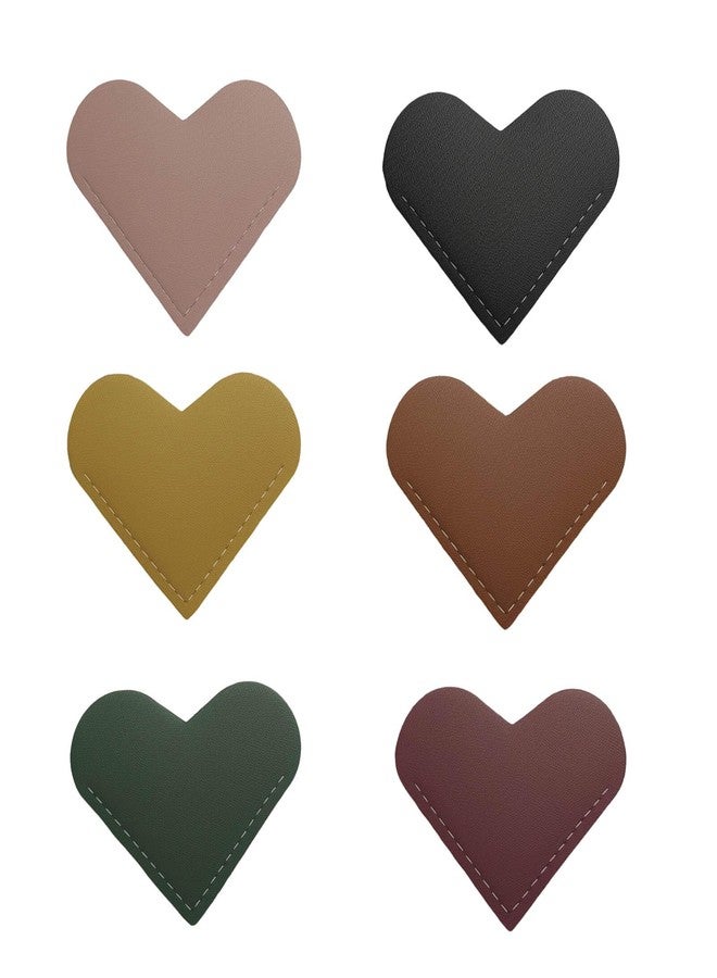 ZONICE Leather Look Heart Bookmarks for Women-6 Pack Cute Corner Page Holders in Gift Box,Book Markers for Teacher,Reader,Student-Ideal for School,Office,Home Reading & Teacher Appreciation Gifts - Image 1