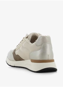 SJ Women's Panelled Lace-Up Low Ankle Sneakers  - Image 4