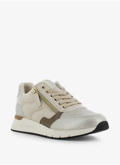 SJ Women's Panelled Lace-Up Low Ankle Sneakers  - Image 1