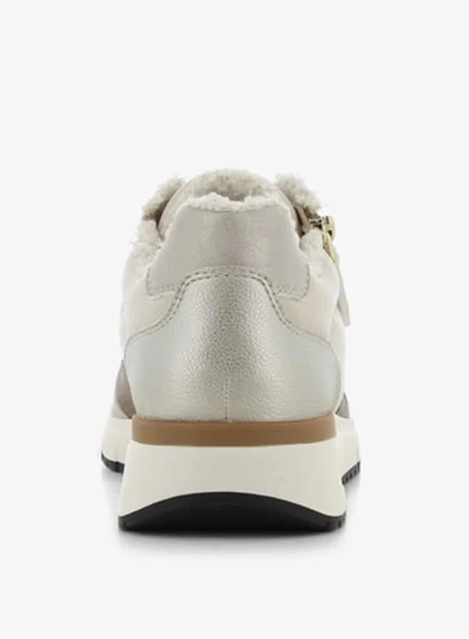 اس جي Women's Panelled Lace-Up Low Ankle Sneakers