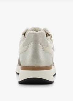 SJ Women's Panelled Lace-Up Low Ankle Sneakers  - Image 3