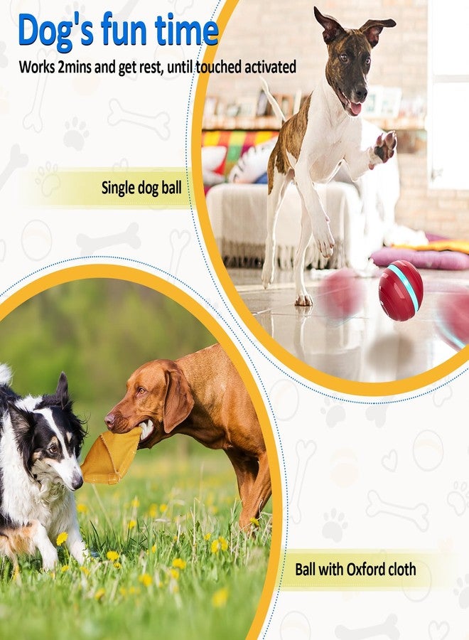 BENTOPAL Interactive Dog Balls with Motion Activated, Wicked Ball Squeaky Dog Toy Oxford Bag Keep Dogs Busy (Red Ball) - Image 5