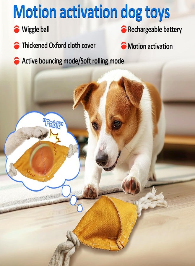 BENTOPAL Interactive Dog Balls with Motion Activated, Wicked Ball Squeaky Dog Toy Oxford Bag Keep Dogs Busy (Red Ball) - Image 2