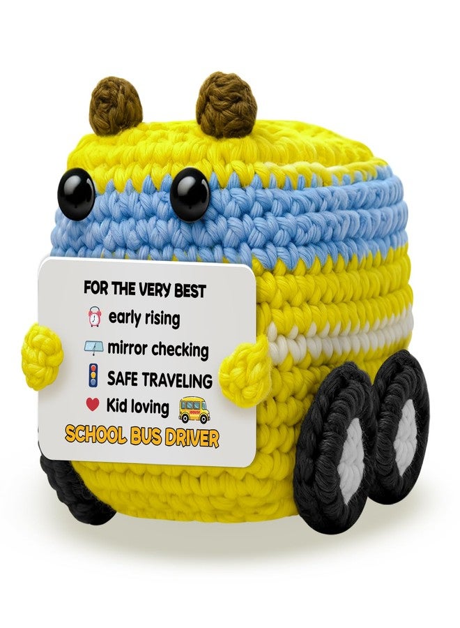 AICHPVOY Bus Driver Appreciation Gifts for School Bus Drivers Cute Handmade Crochet School Bus Driver Gifts School Stocking Stuffers Mens Christmas Stocking - Image 1