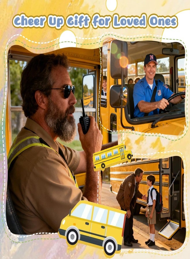 AICHPVOY Bus Driver Appreciation Gifts for School Bus Drivers Cute Handmade Crochet School Bus Driver Gifts School Stocking Stuffers Mens Christmas Stocking - Image 4