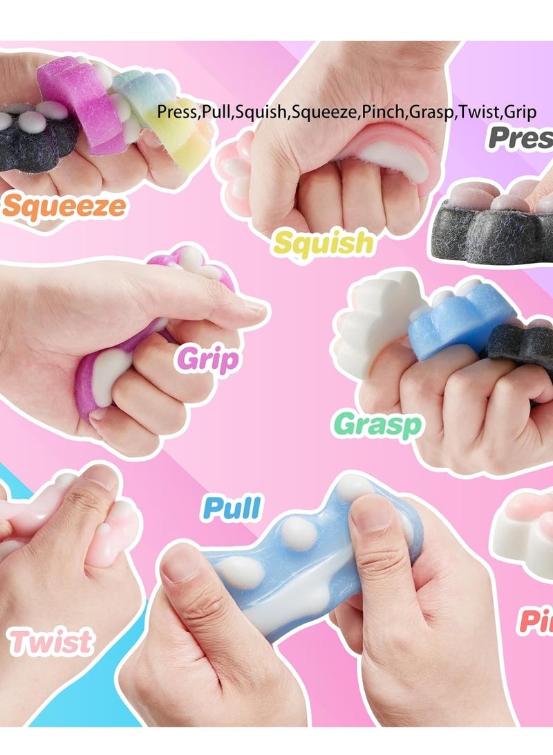 لعبة تيتا تابا العملاقة الإسفنجية للأطفال والكبار، لعبة قطط فروية كبيرة إسفنجية لتخفيف التوتر، ألعاب فيدجيت فائقة النعومة (وردي شفاف) - Image 4