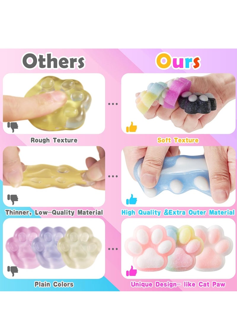 لعبة تيتا تابا العملاقة الإسفنجية للأطفال والكبار، لعبة قطط فروية كبيرة إسفنجية لتخفيف التوتر، ألعاب فيدجيت فائقة النعومة (وردي شفاف) - Image 5
