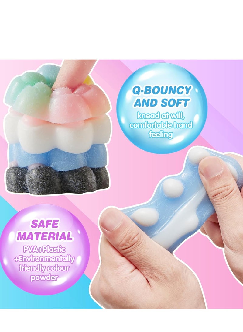 لعبة تيتا تابا العملاقة الإسفنجية للأطفال والكبار، لعبة قطط فروية كبيرة إسفنجية لتخفيف التوتر، ألعاب فيدجيت فائقة النعومة (وردي شفاف) - Image 3