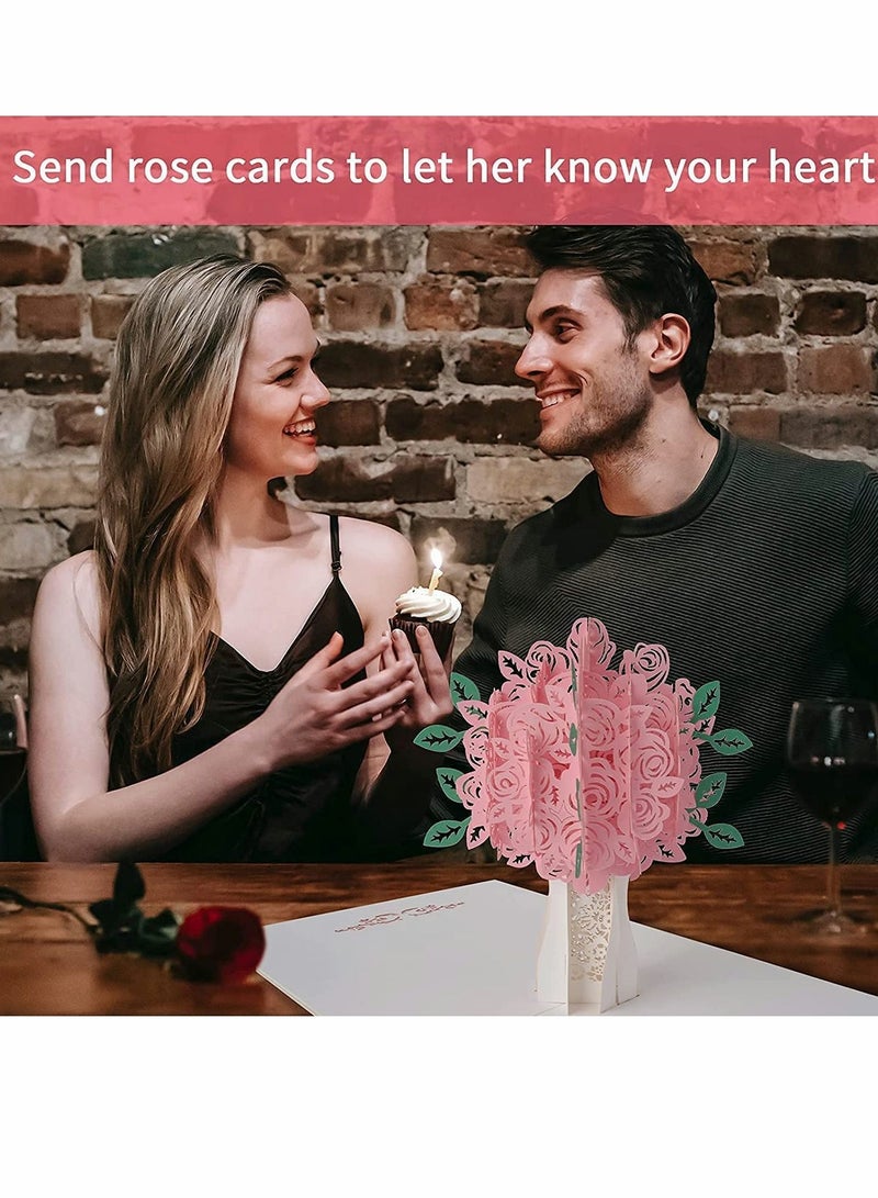 KASTWAVE بطاقة تهنئة ثلاثية الأبعاد قابلة للطباعة هدية عيد ميلاد ذكرى لمامتها زوجته عشاق عيد الميلاد ذكرى زفاف هدية موسمية افعلها بنفسك - Image 2