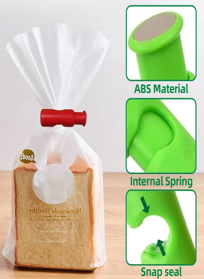 JREEPEE 12 Pcs Bag Clips,Value Set Food Fruit Bread Bag Cinch Non-Slip Grip Easy Squeeze & Lock for Chips and Other Food Bags, Grip Sticks Bag Sealers - Image 4