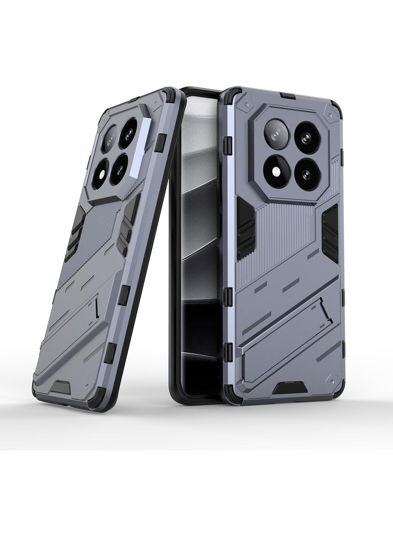 GOLDEN MASK Compatible With Xiaomi Redmi Note 14 Pro Plus 5G Punk Case Anti Protection (Gray) - Image 1