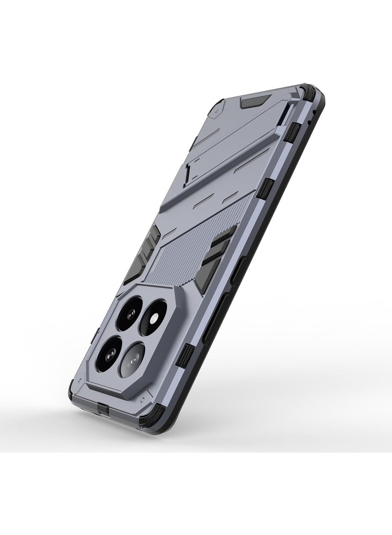 GOLDEN MASK Compatible With Xiaomi Redmi Note 14 Pro Plus 5G Punk Case Anti Protection (Gray) - Image 3