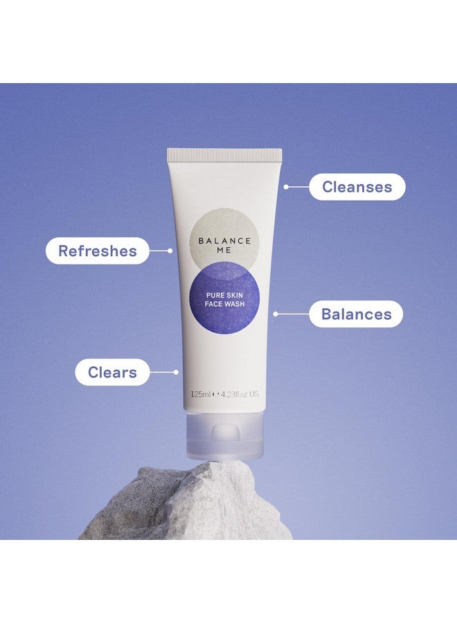 Balance Me Pure Skin Face Wash, Foaming Facial Cleanser for Combination Skin, Hydrating & Soothing, 4.23 fl oz (125 ml), Gentle & Refreshing - Image 4