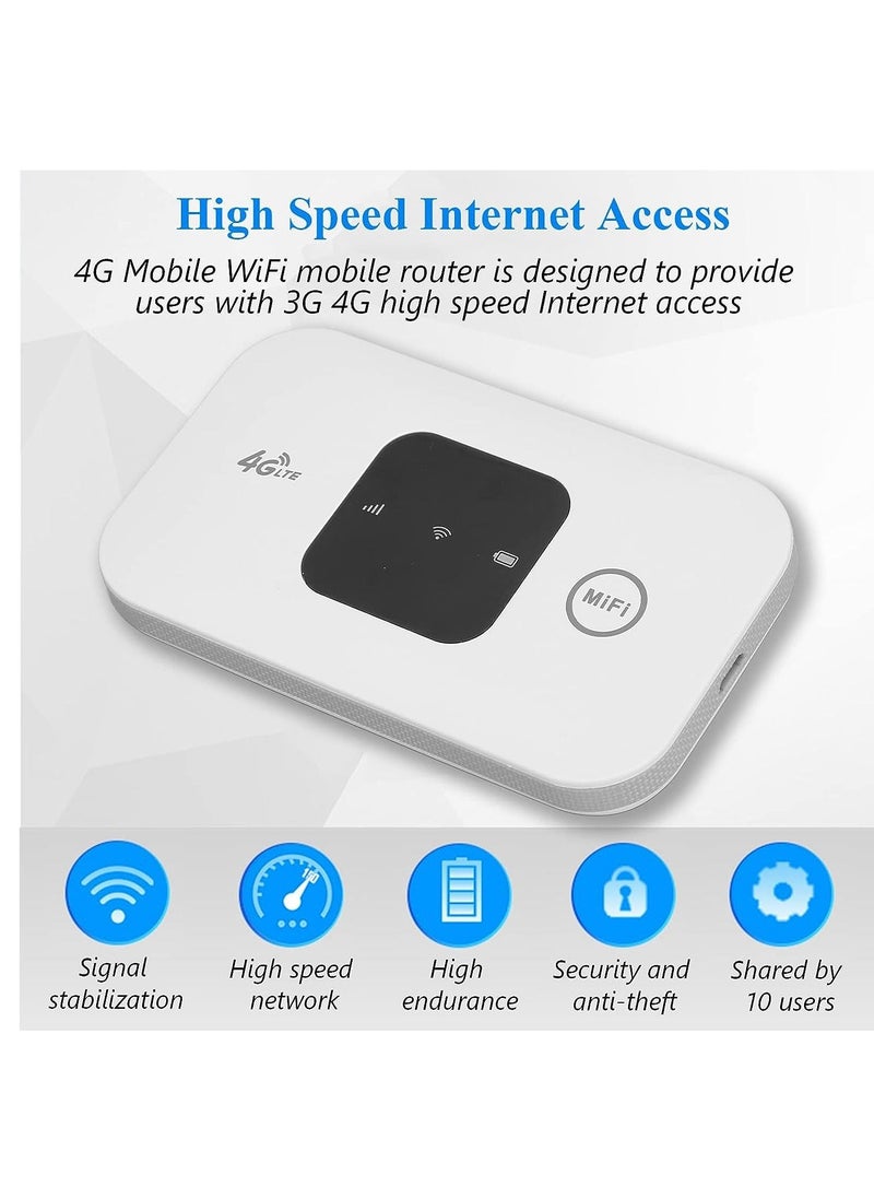 Generic - Portable Mini Travel Wireless Pocket Router, Mobile 4G WiFi Hotspot Router with SIM Card Slot, For Mobile Phone, Laptop, Desktop Tablet - Image 1