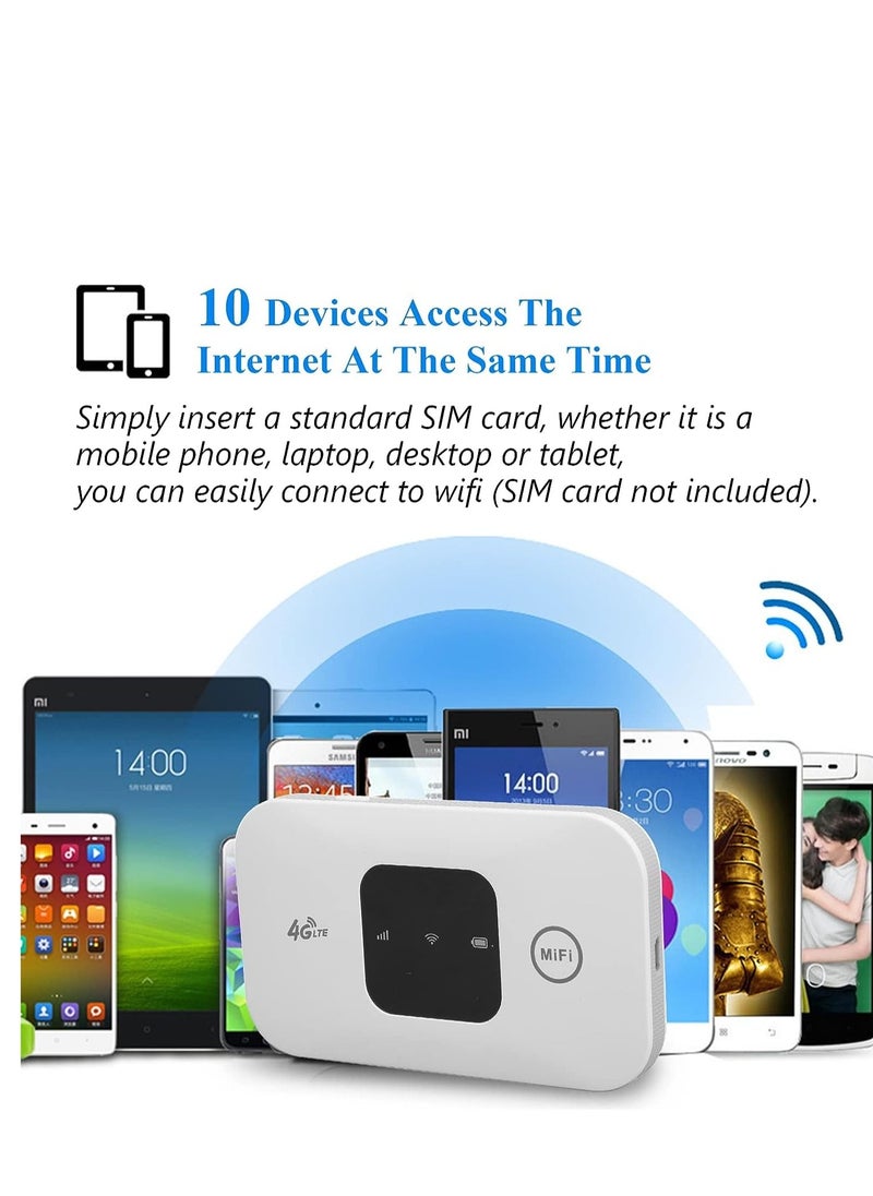 Generic - Portable Mini Travel Wireless Pocket Router, Mobile 4G WiFi Hotspot Router with SIM Card Slot, For Mobile Phone, Laptop, Desktop Tablet - Image 1