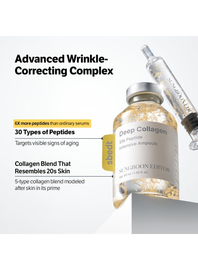 SUNGBOON EDITOR Silk Peptide Intensive Lifting Ampoule | Korean Anti-Aging Serum for Face with Collagen & 30 Peptide Complex | Skin Tightening & Firming (Botox Effect) | 72H Hydration - Image 4