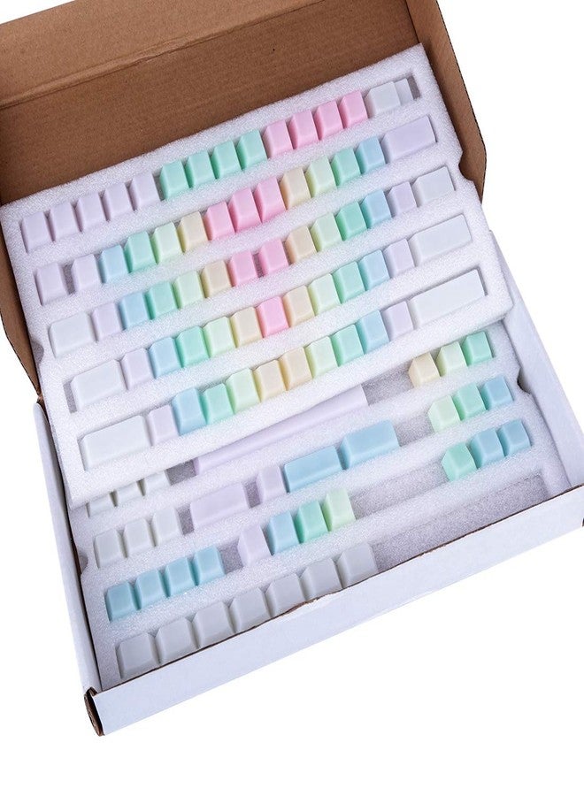 Petforu POM Jelly Keycaps Doubleshot Translucent OEM Profile for 61/87/104/108 Keys PC Gaming Mechanical Keyboards (Rainbow) - Image 2