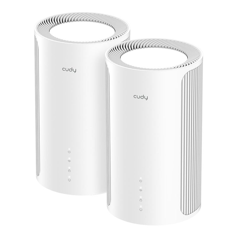 Cudy TriBand WiFi 7 BE11000 Whole Home Mesh System 6Stream 10 Gbps 4 25G Ports MUMIMO MultiVPN Cudy APP Smart Internal Antennas M11000 2Pack - Image 2