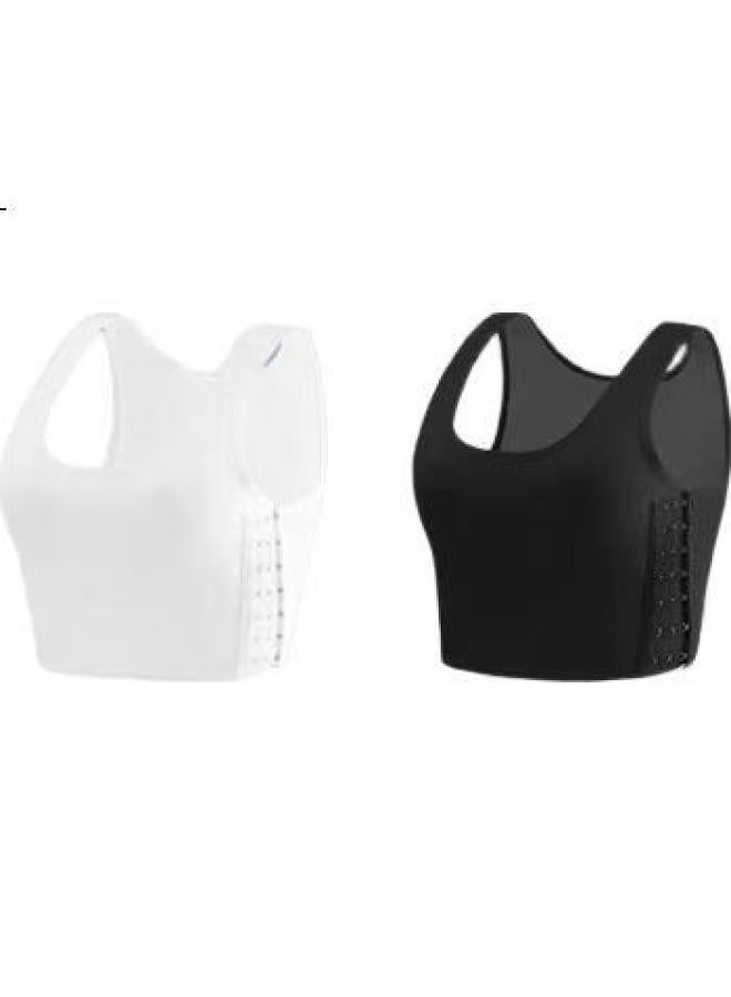 Livex Women'S Chest Binder Bra Large Chest Shows Small Super Flat Traceless Shockproof Back Vest Chest Wrap Female Les Handsome T Small Bra Buckle - Image 2