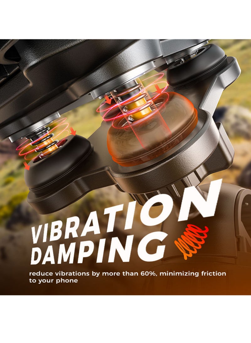 X-level Phone Holder for Bike and Motorcycle Phone Mount Bicycle Cell Phone Mount Clamp for Handlebar Shockproof 360° Universal Fit for iPhone 17 Pro Max ,Samsung S25 Ultra, All Smartphones Compatible for Cycle, Bike, Scooters and more - Image 4