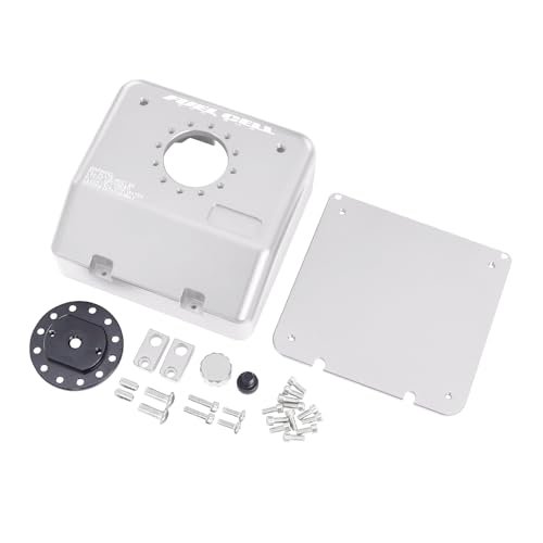 FACCNOY H10 Aluminum Alloy Simulated Cell Receiver Equipment Box Electric Box Fuel Tank for 110 RC Crawler Car Vanquish H10 Optic LCG Upgrade Parts Silver - Image 5