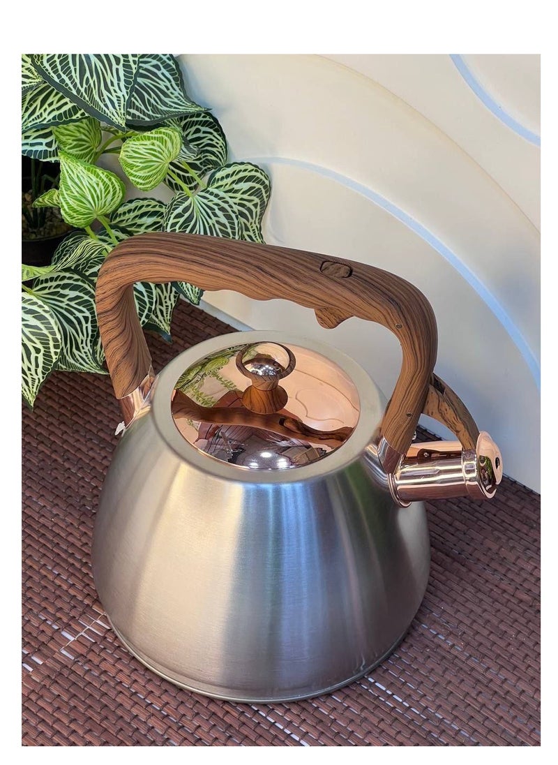 Generic - Teapot with stainless steel whistle, 3 litre capacity - Image 1