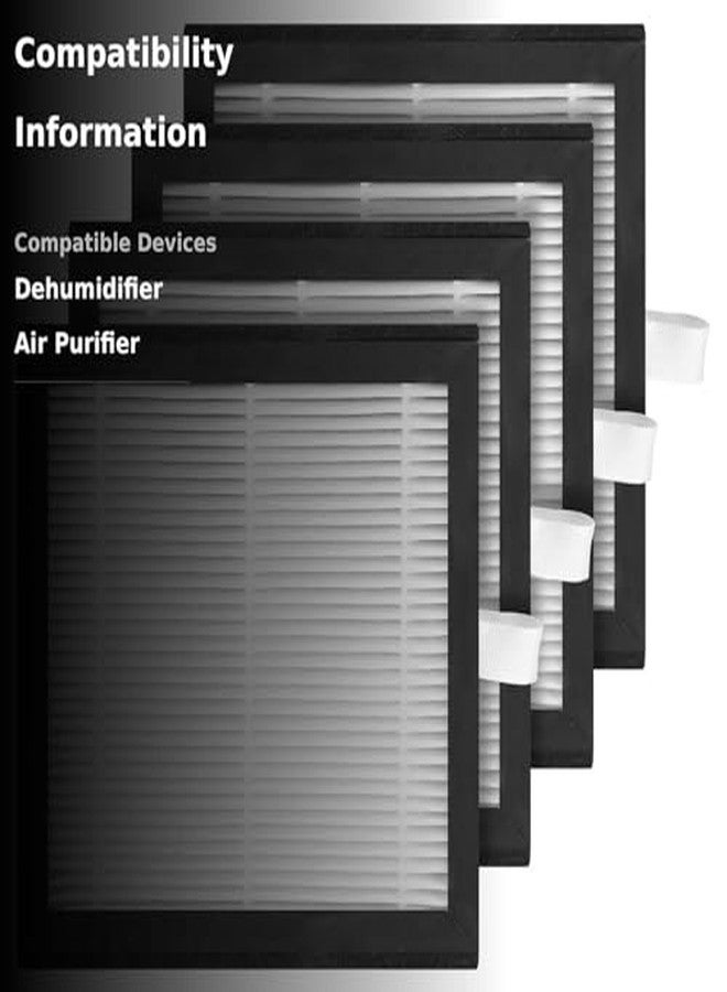 XBWW 4 Packs DH02 H13 HEPA Replacement Filter Compatible with Tenergy Sorbi DH02 1000ml 2 in 1 Dehumidifier/Air Cleaner Purifier, Afloia AQ8 Q8, Honati, Hysure Q7 Purifier,2 Stages of Filtration - Image 4