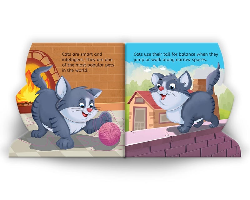 Wonder House Books My First Shaped Board Illustrated Cat - Animal Picture Book for Kids Age 2+ Board book - Image 4