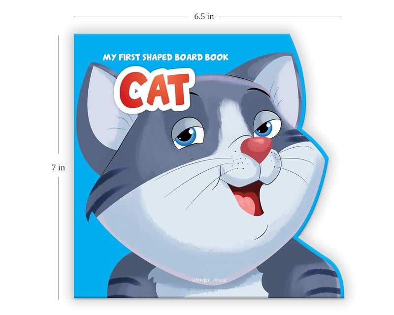 Wonder House Books My First Shaped Board Illustrated Cat - Animal Picture Book for Kids Age 2+ Board book - Image 3