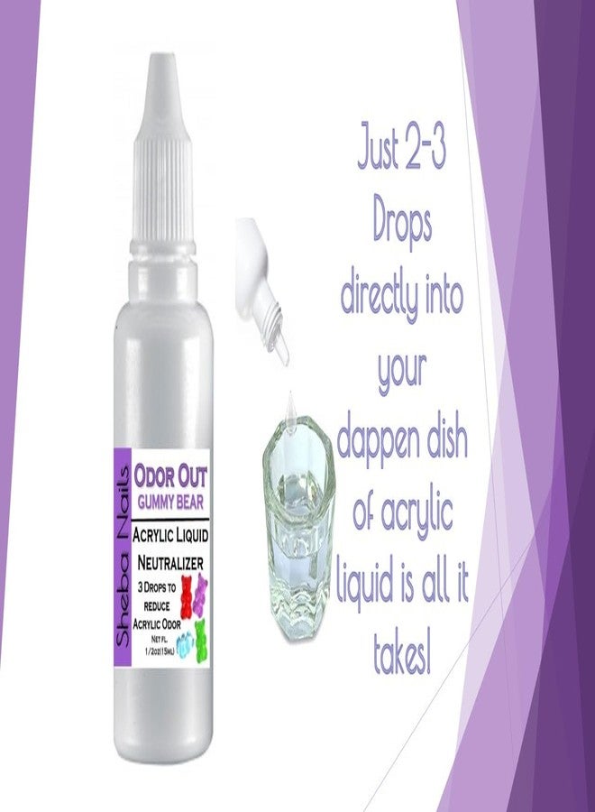 SHEBA NAILS Odor Out Acrylic Liquid Neutralizer 1/2oz New Gummy Bear Scent- Minimizes Acrylic Liquid Monomer Odor - Image 2