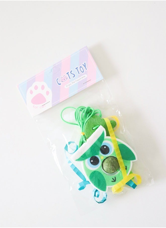 Generic - 2PCS Self-Play Retractable Teaser Toy Hanging Cat Toys for Indoor Cats with Catnip Balls  Silvervine Gall Fruit，Interactive Hanging Door Bouncing Cat Toy - Image 1