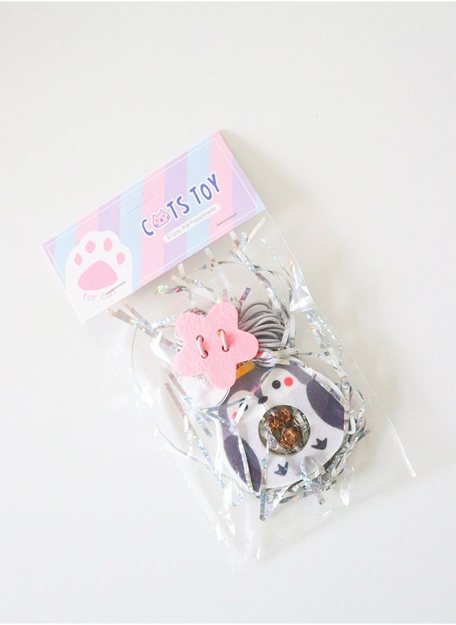 Generic - 2PCS Self-Play Retractable Teaser Toy Hanging Cat Toys for Indoor Cats with Catnip Balls  Silvervine Gall Fruit，Interactive Hanging Door Bouncing Cat Toy - Image 1