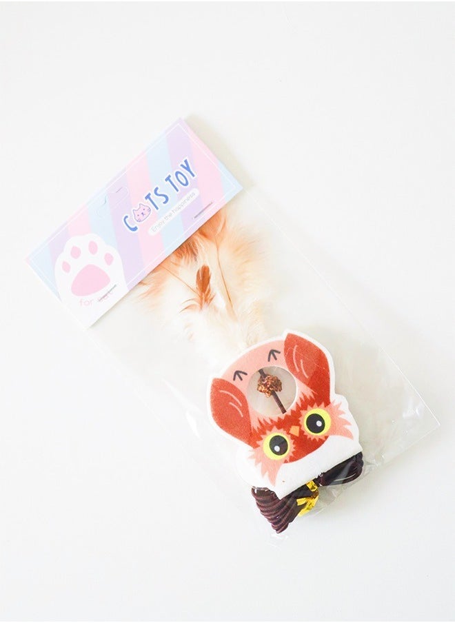 Generic - 2PCS Self-Play Retractable Teaser Toy Hanging Cat Toys for Indoor Cats with Catnip Balls  Silvervine Gall Fruit，Interactive Hanging Door Bouncing Cat Toy - Image 1